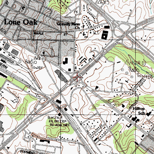 Topographic Map of Interchange 73, SC