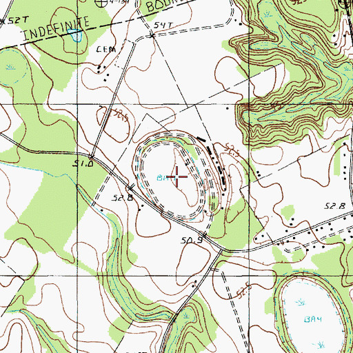 Topographic Map of Palmetto Race Track, SC