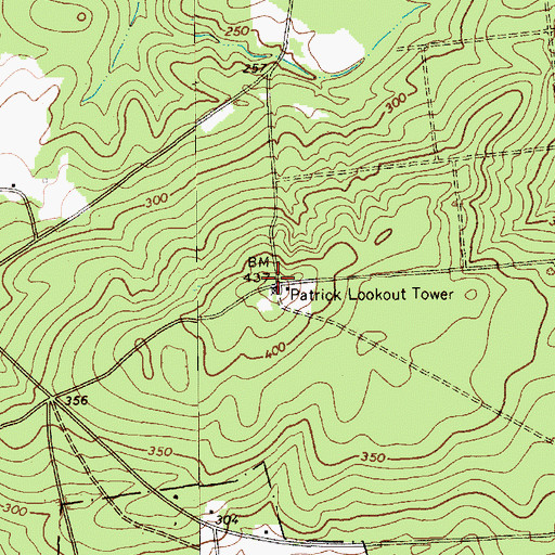 Topographic Map of Patrick Lookout Tower, SC