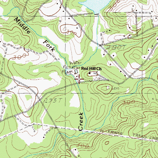 Topographic Map of Pickens Water Works, SC