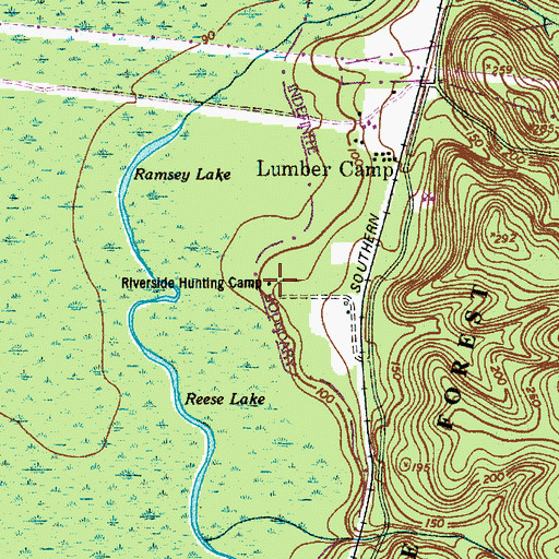 Topographic Map of Riverside Hunting Camp, SC