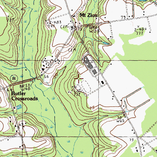 Topographic Map of Tomlinson Fire Tower, SC