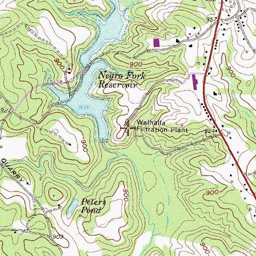 Topographic Map of Walhalla Filtration Point, SC