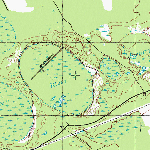 Topographic Map of Wampee Fire Lookout Tower, SC