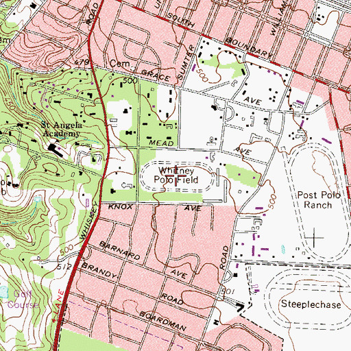 Topographic Map of Whitney Polo Field, SC