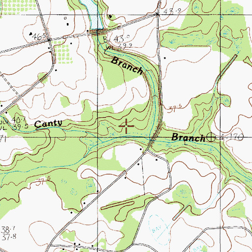 Topographic Map of Ball Branch, SC