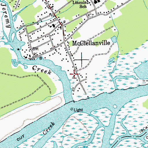 Topographic Map of McClellanville Lookout Tower, SC