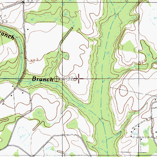 Topographic Map of Ball Branch, SC