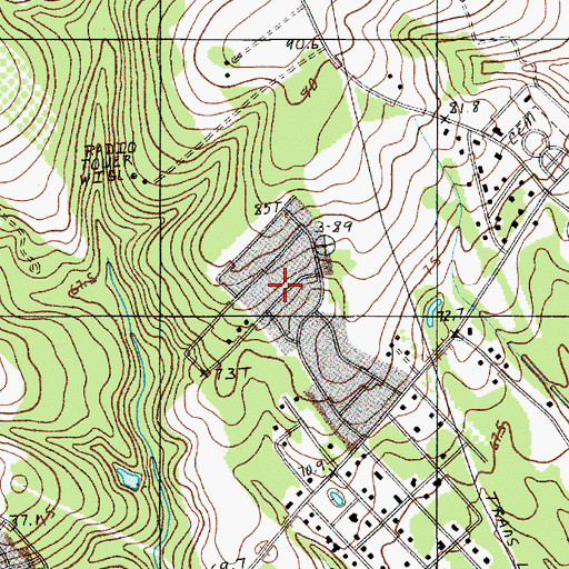 Topographic Map of Bonneville, SC