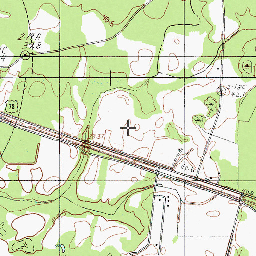 Topographic Map of Branchville High School, SC