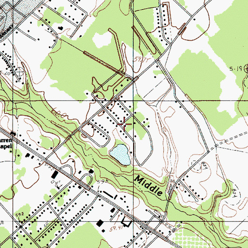 Topographic Map of Brentwood, SC