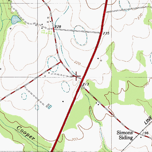 Topographic Map of Bryants Academy (historical), SC