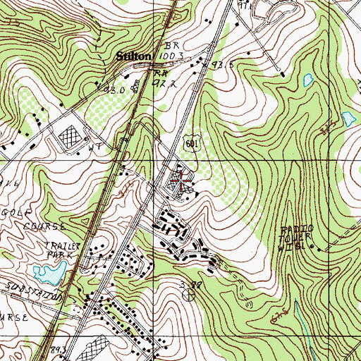 Topographic Map of Calhoun-Orangeburg Vocational Center, SC