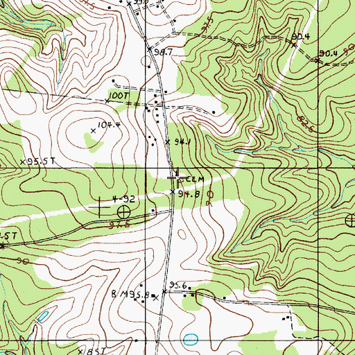 Topographic Map of Calvary School (historical), SC