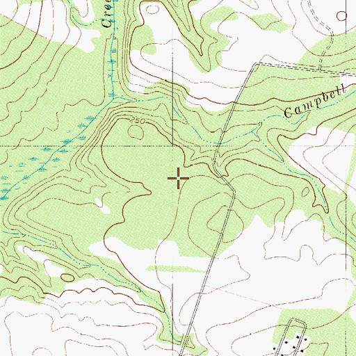 Topographic Map of Campbell Branch School (historical), SC
