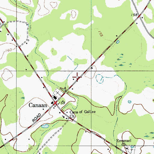 Topographic Map of Canaan School (historical), SC