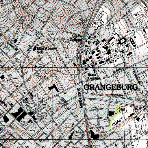 Topographic Map of Christ the King Roman Catholic Church (historical), SC