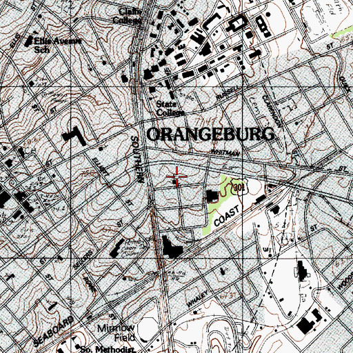 Topographic Map of Church of God, SC