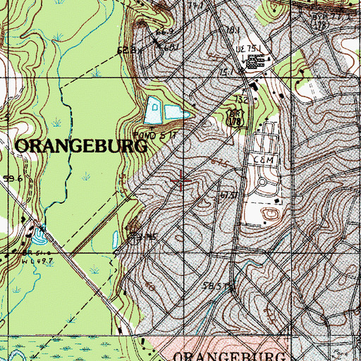 Topographic Map of Club Acres, SC