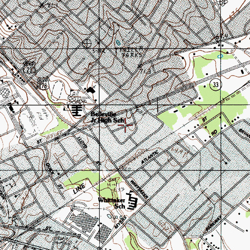 Topographic Map of College Terrace, SC
