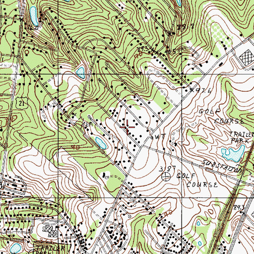 Topographic Map of Conover Hill, SC