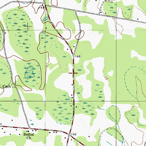 Topographic Map of Corner School (historical), SC