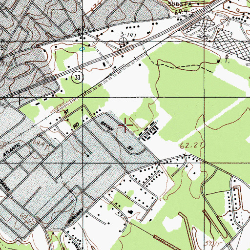 Topographic Map of Corona Park, SC