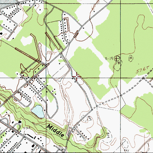 Topographic Map of Country Colony, SC