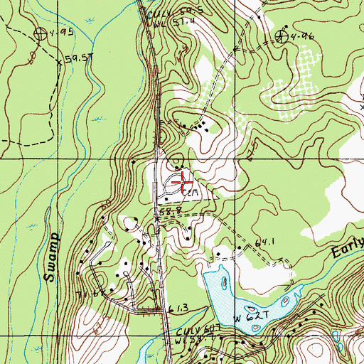 Topographic Map of Crestview Cemetery, SC
