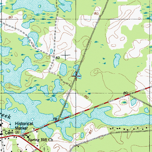 Topographic Map of Dorchee (historical), SC