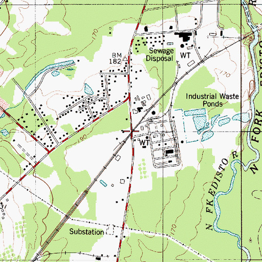 Topographic Map of Edistone (historical), SC