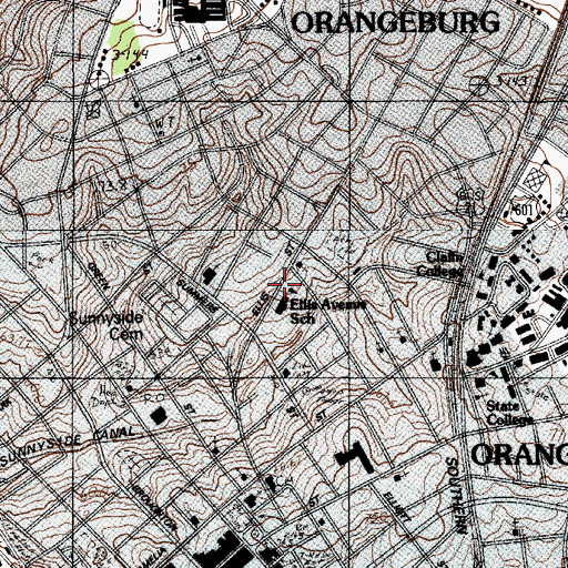 Topographic Map of Ellis Avenue Historic District, SC