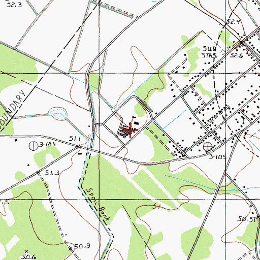 Topographic Map of Elloree Elementary School, SC