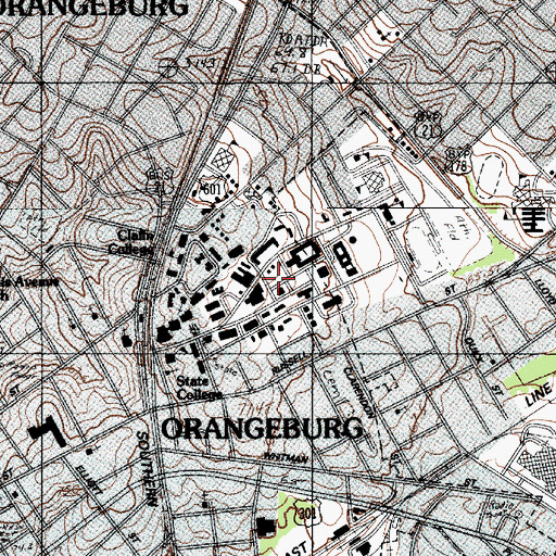 Topographic Map of Felton Training School (historical), SC