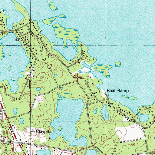 Topographic Map of Fountain Lake, SC