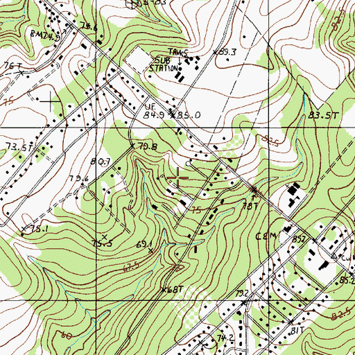 Topographic Map of Gerwil Acres, SC