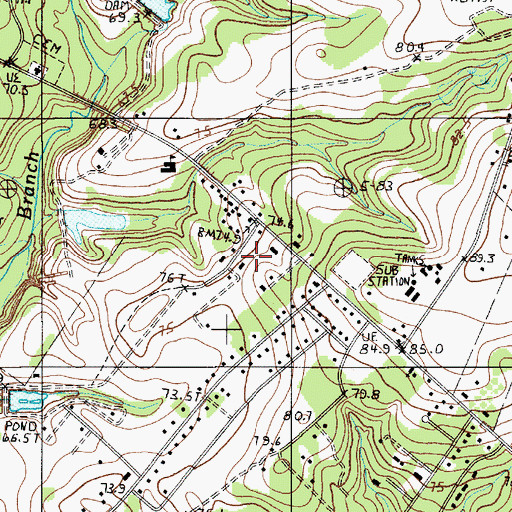 Topographic Map of Greenfield, SC