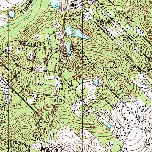 Topographic Map of Hunter Hill, SC