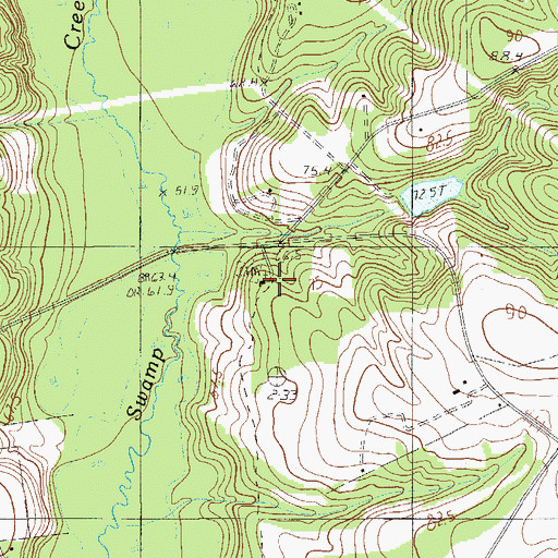 Topographic Map of Jerusalem School (historical), SC