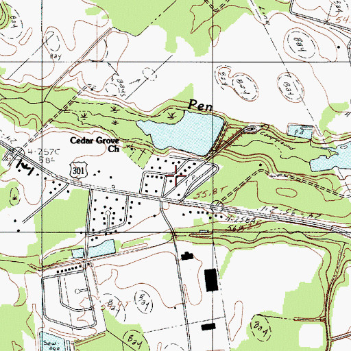 Topographic Map of Lakeside Acres, SC