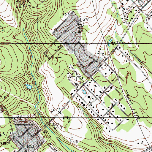 Topographic Map of Mackay Subdivision, SC
