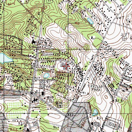 Topographic Map of Marshall Elementary School, SC