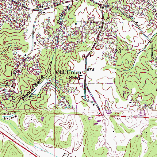 Topographic Map of Old Union School, AL