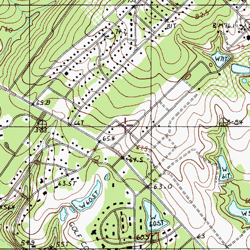 Topographic Map of Meadowridge, SC