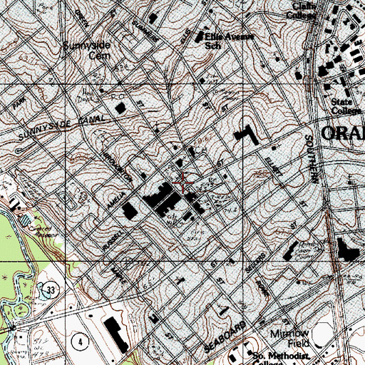 Topographic Map of Memorial Plaza, SC