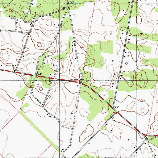 Topographic Map of Mid Hill School (historical), SC