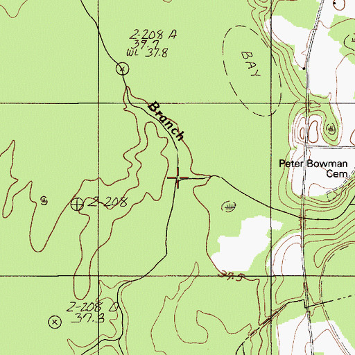 Topographic Map of Mill Branch, SC