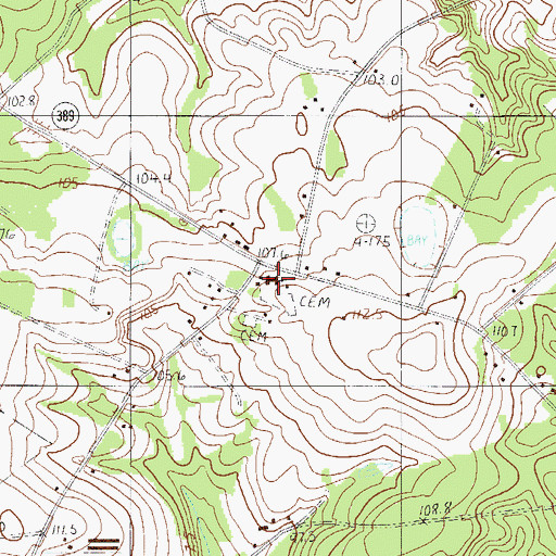 Topographic Map of Mount Beulah Church, SC
