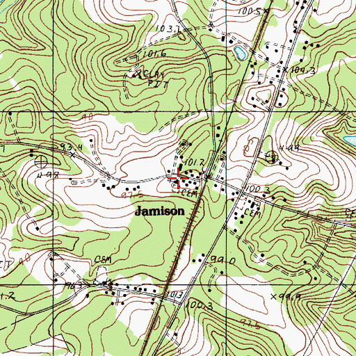 Topographic Map of Mount Carmel Baptist Church, SC