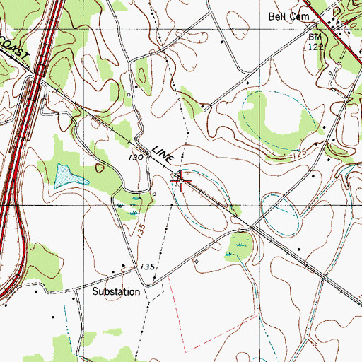 Topographic Map of Mount Holly School (historical), SC
